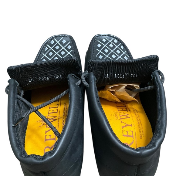 Reywelt Men's Western Chukka Boot Loafer Black Casual Lace-Up Shoes Size 11 NEW - Picture 5 of 10